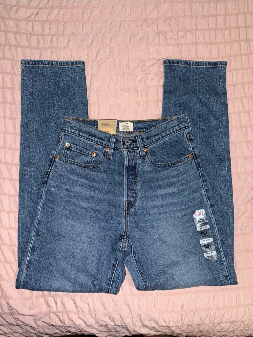 NWT! Levi's 501 Original Straight-Leg Jeans 26x30